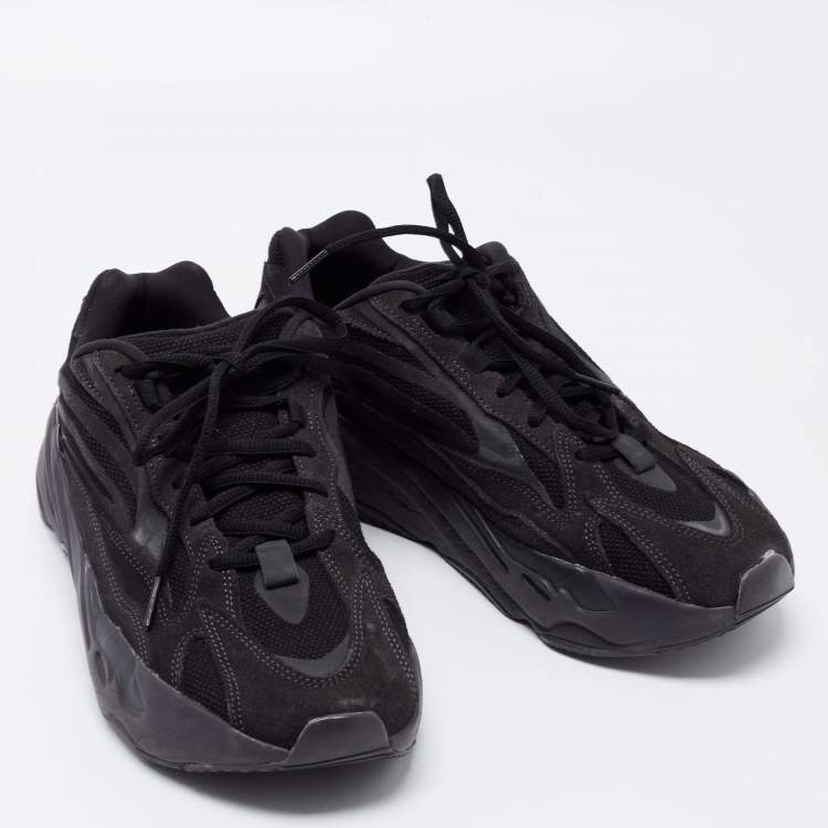 Pre Owned Adidas Yeezy Black Suede Boost 700 V2 Vanta Sneakers Size 44