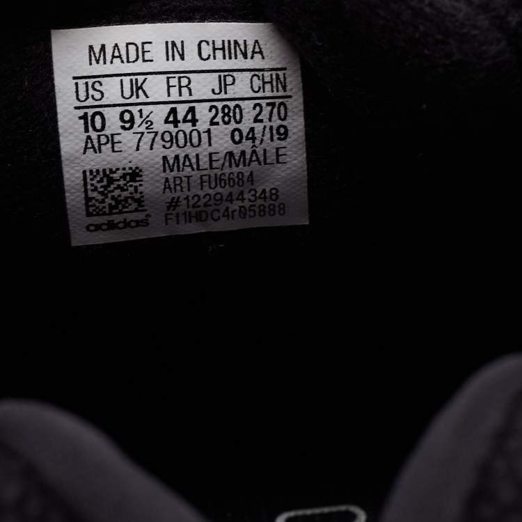 Pre Owned Adidas Yeezy Black Suede Boost 700 V2 Vanta Sneakers Size 44