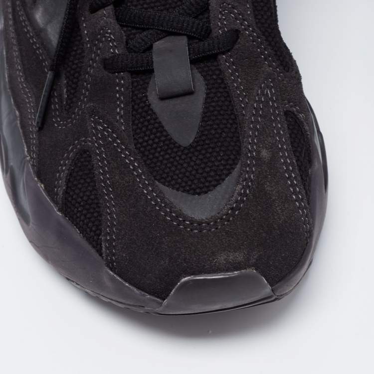 Pre Owned Adidas Yeezy Black Suede Boost 700 V2 Vanta Sneakers Size 44