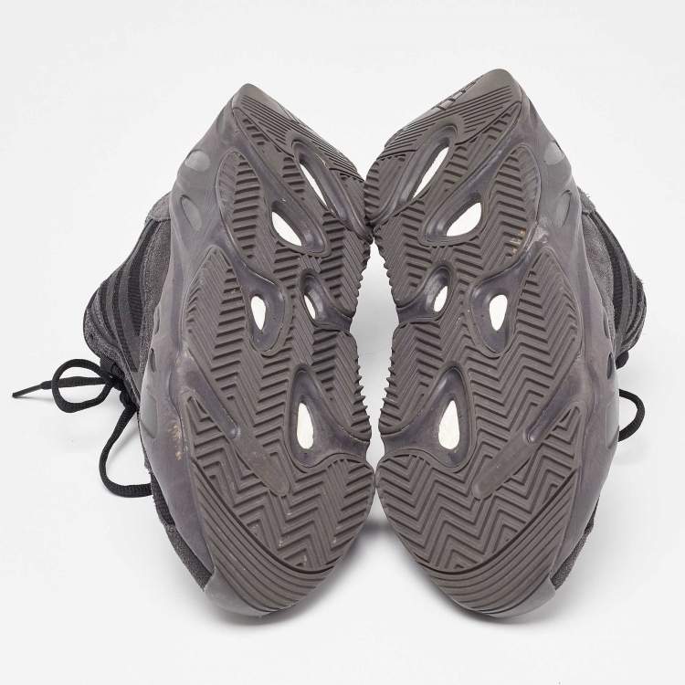 Pre Owned Adidas Yeezy Black Suede and Fabric Boost 700 V2 Vanta Sneakers Size 46 2/3
