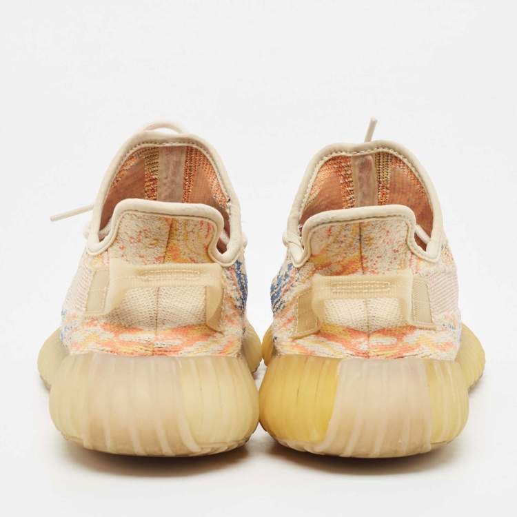 Pre Owned Yeezy x Adidas Multicolor Knit Fabric Boost 350 V2 Sneakers Size 42
