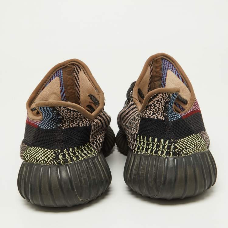 Pre Owned Yeezy x Adidas Multicolor Knit Fabric Boost 350 V2 Yecheil (Non-Reflective) Sneakers Size 42 2/3