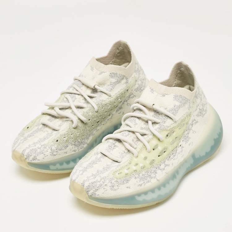 Pre Owned Yeezy x Adidas Multicolor Knit Fabric Boost 380 Alien Blue Sneakers Size 42