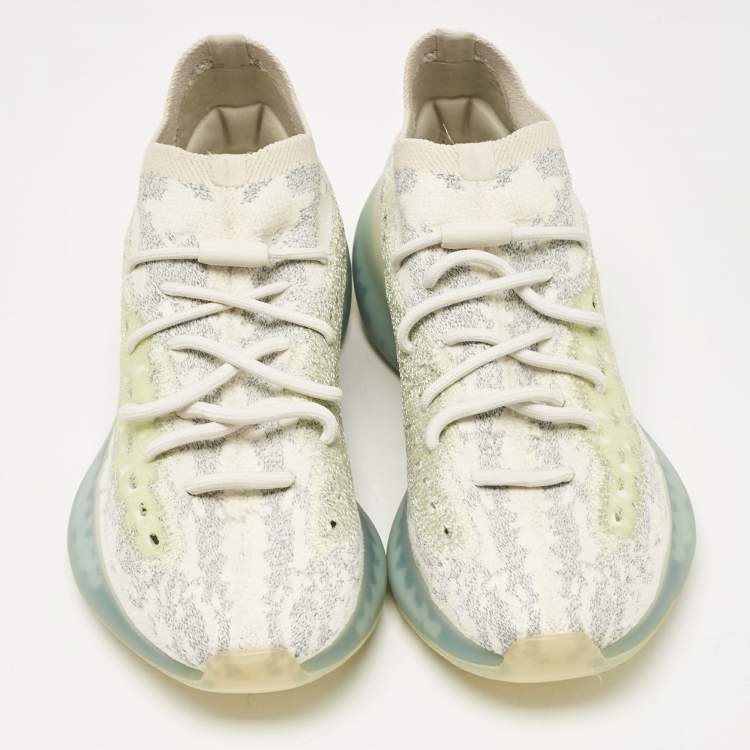 Pre Owned Yeezy x Adidas Multicolor Knit Fabric Boost 380 Alien Blue Sneakers Size 42