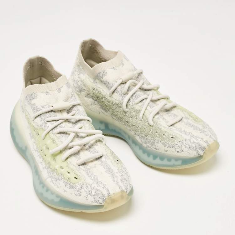 Pre Owned Yeezy x Adidas Multicolor Knit Fabric Boost 380 Alien Blue Sneakers Size 42