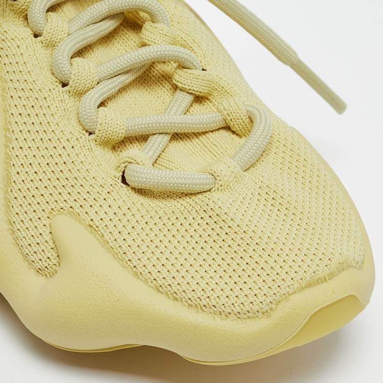 Pre Owned Yeezy x Adidas Green Knit Fabric Yeezy 450 Sulfur Sneakers Size 37 1/3