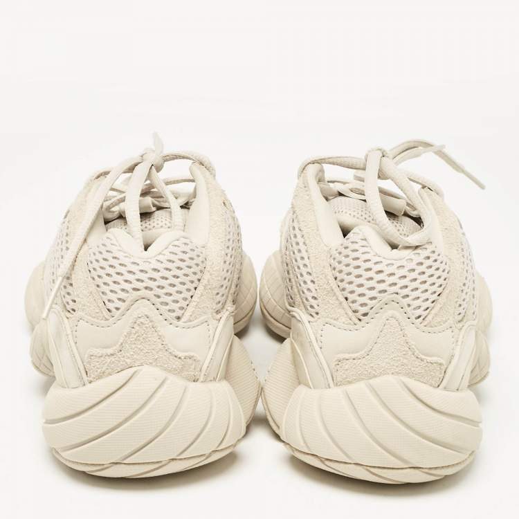 Pre Owned Yeezy x Adidas Cream Suede and Mesh 500 Blush Sneakers Size 38