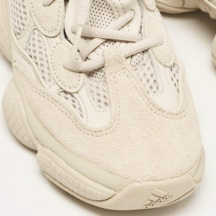 Pre Owned Yeezy x Adidas Cream Suede and Mesh 500 Blush Sneakers Size 38