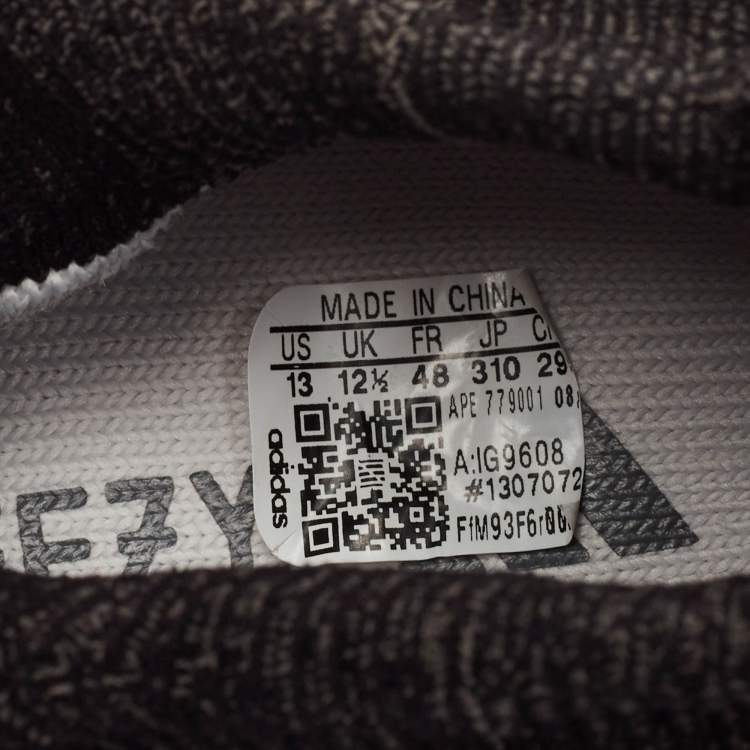 Pre Owned Yeezy x Adidas Grey Knit Fabric Boost 350 V2 CMPCT Slate Panda Sneakers Size 48