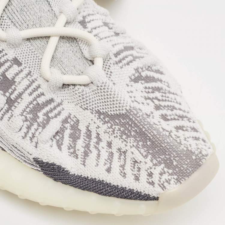 Pre Owned Yeezy x Adidas Grey Knit Fabric Boost 350 V2 CMPCT Slate Panda Sneakers Size 48