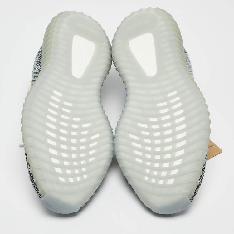مملوكة مسبقًا Yeezy x Adidas Multicolor Knit Fabric Boost 350 V2 Ash Blue Sneakers Size 46 2/3