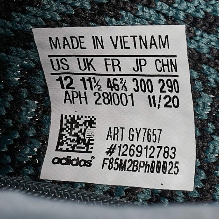 مملوكة مسبقًا Yeezy x Adidas Multicolor Knit Fabric Boost 350 V2 Ash Blue Sneakers Size 46 2/3
