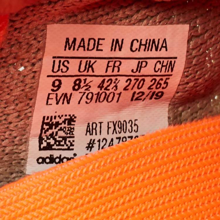 Pre Owned Yeezy x Adidas Green Knit Fabric Boost 350 V2 Desert Sage Sneakers Size 42 2/3