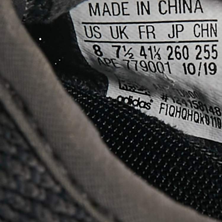 Pre Owned Yeezy x Adidas Black Knit Fabric Boost 350 V2 Black (Non-Reflective) Sneakers Size 41 1/3