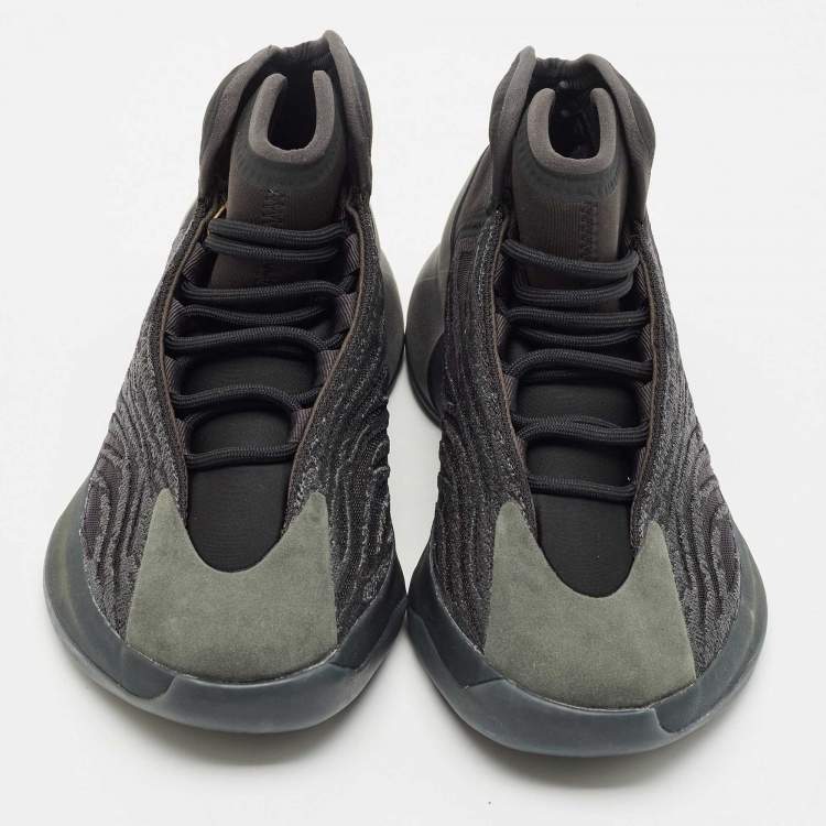 Pre Owned Yeezy x Adidas Black Mesh and Neoprene QNTM Onyx Sneakers Size 43 1/3