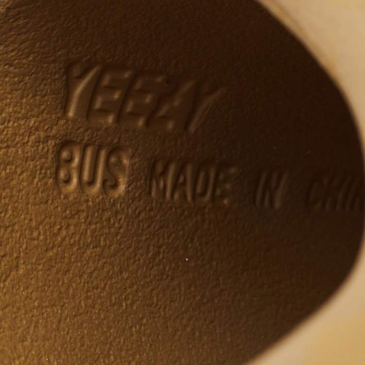Pre Owned Yeezy x Adidas Brown Rubber Ochre Slides Size 42