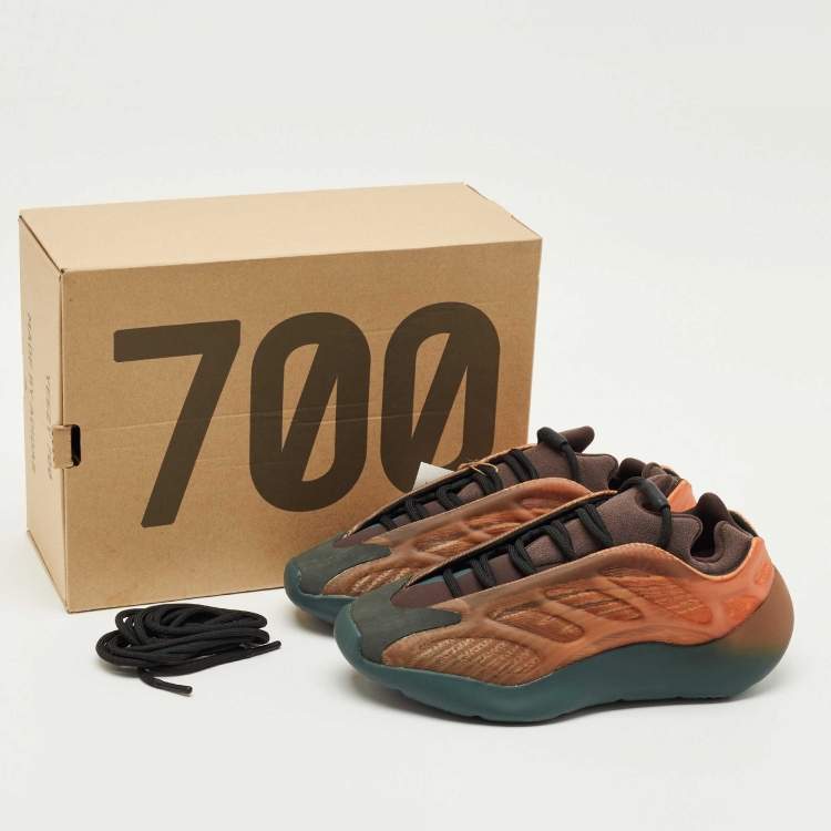 Pre Owned Yeezy x Adidas Multicolor Knit Fabric 700 V3 Copper Fade Sneakers Size 42