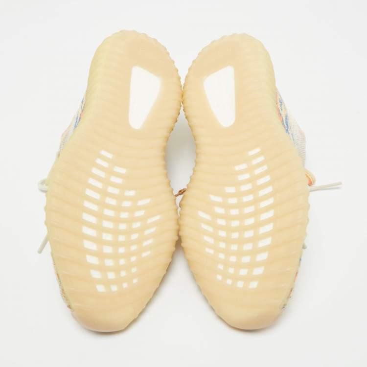 Pre Owned Yeezy x Adidas Multicolor Knit Fabric Boost 350 V2 MX Oat Sneakers Size 44