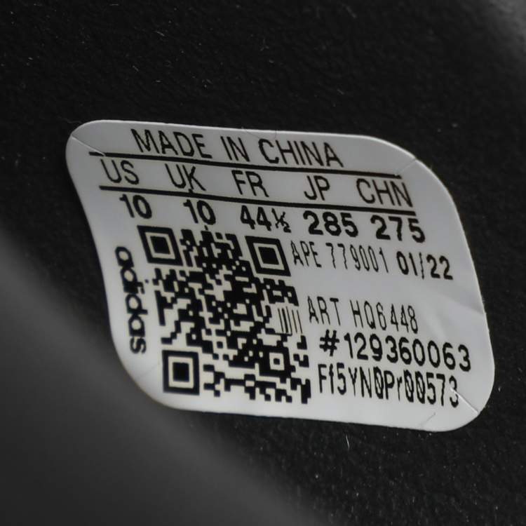 Pre Owned Yeezy x Adidas Black Rubber Onyx Slides Size 44.5