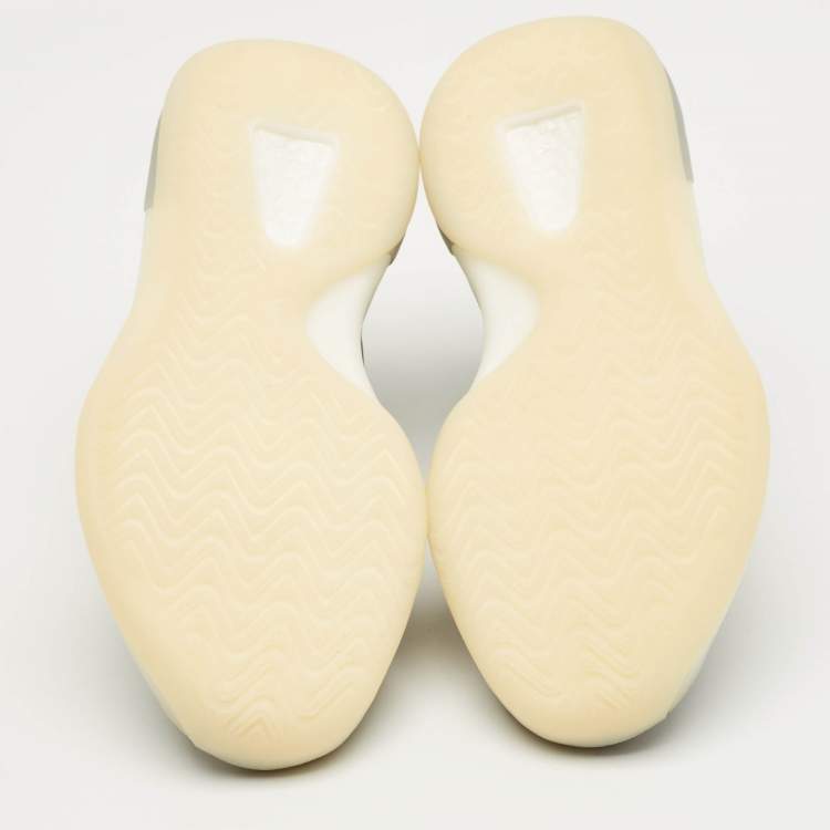 Pre Owned Yeezy x Adidas Grey/Black Suede and Knit Fabric QNTM Barium Sneakers Size 37 1/3