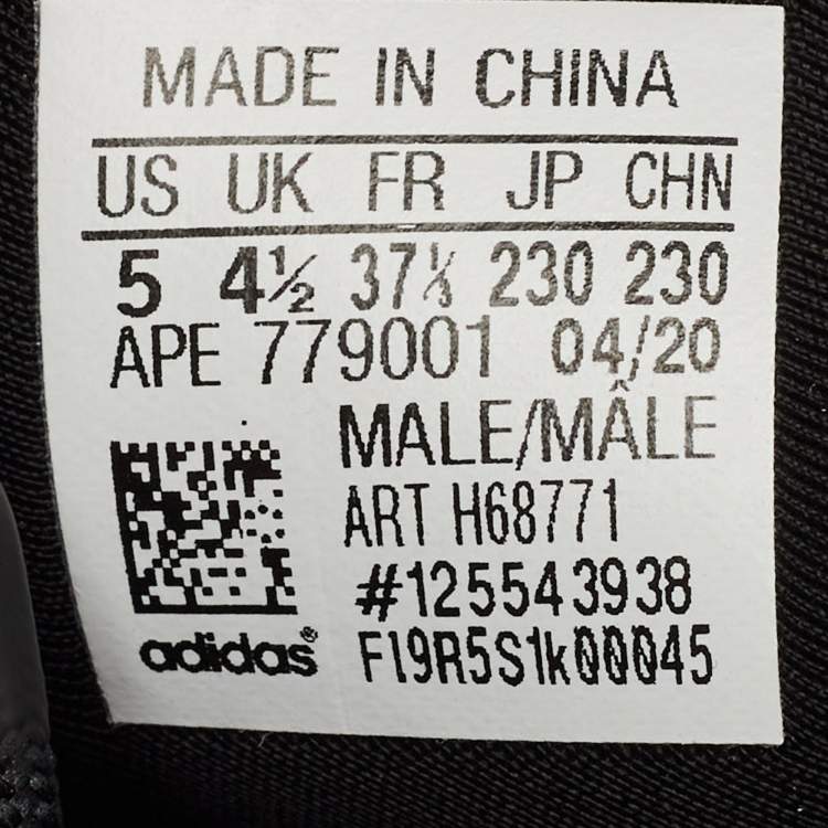 Pre Owned Yeezy x Adidas Grey/Black Suede and Knit Fabric QNTM Barium Sneakers Size 37 1/3