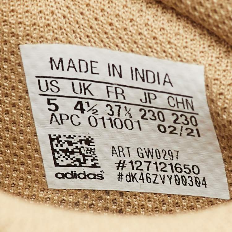 Pre Owned Yeezy x Adidas Multicolor Mesh, Leather and Suede Boost 700 Enflame Amber Sneakers Size 37 1/3