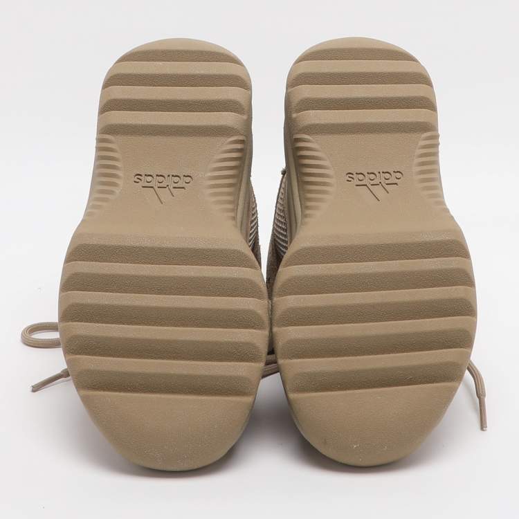 Pre Owned Yeezy x Adidas Desert Boot Rock Size 38 2/3 Brown Mesh and Suede Sneakers