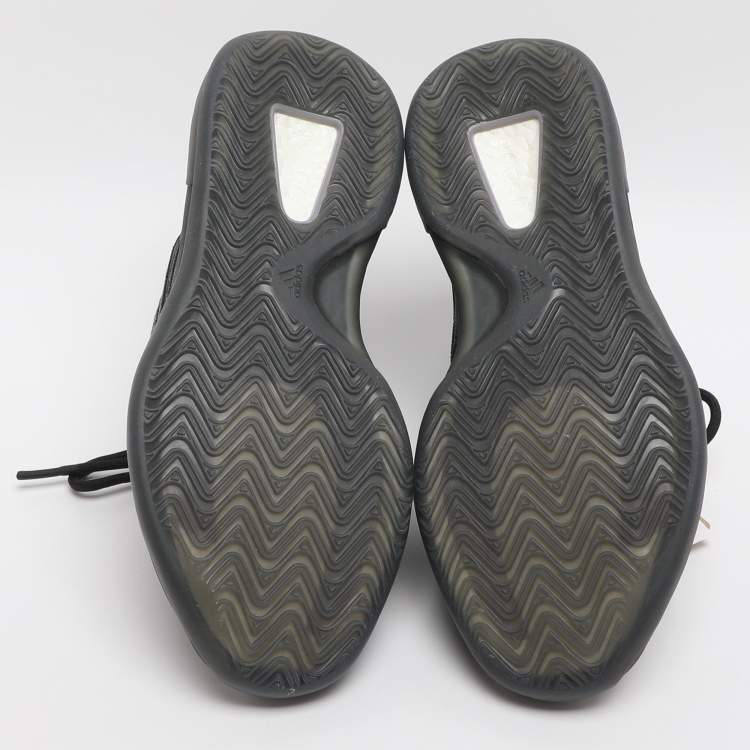 Pre Owned Yeezy x Adidas QNTM Onyx Size 44 Black Neoprene and Mesh High Top Sneakers