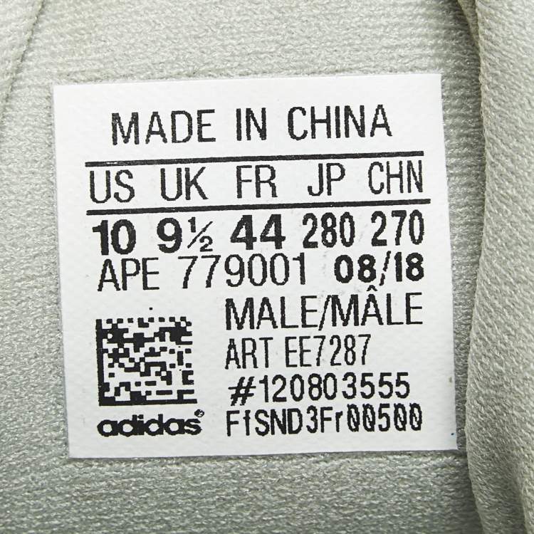 Pre Owned Yeezy x Adidas 500 Salt Size 44 Grey Mesh and Suede Low Top Sneakers