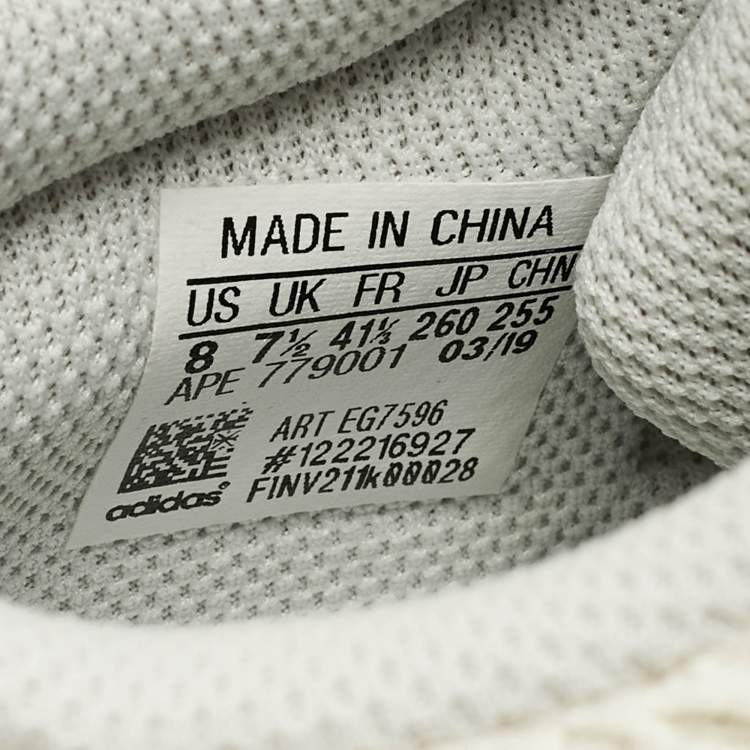 Pre Owned Yeezy x Adidas Boost 700 Analog Size 41 1/3 Off White Mesh and Suede Low Top Sneakers