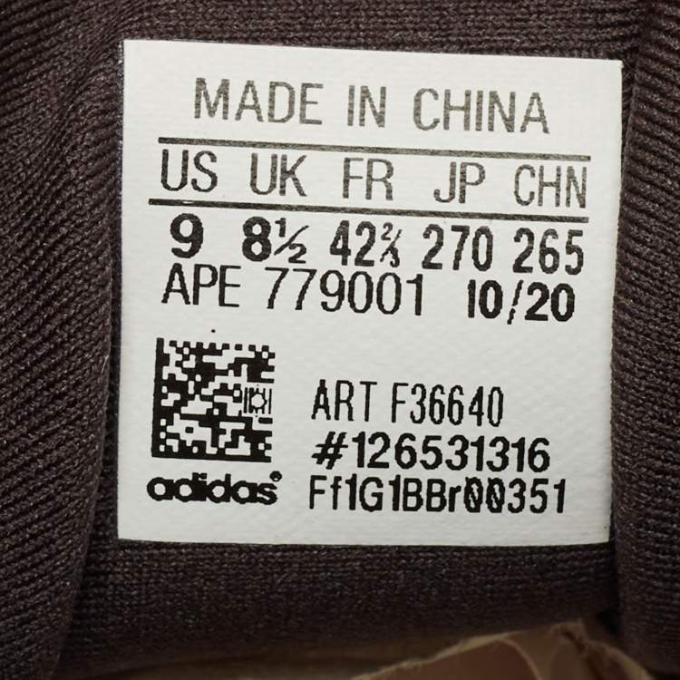 Pre Owned Yeezy x Adidas 500 Utility Black Size 42 2/3 Black Mesh and Suede Low Top Sneakers