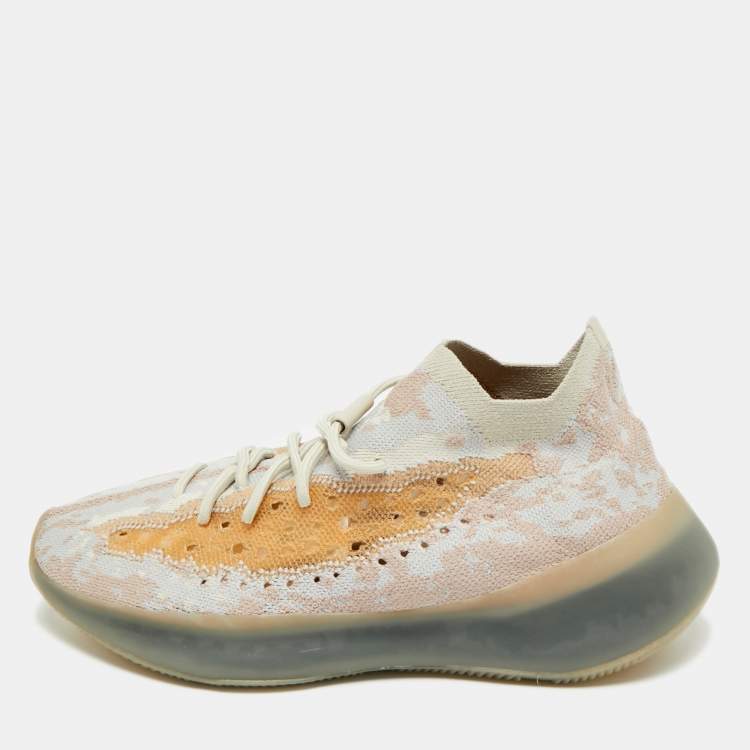 Pre Owned Yeezy x Adidas Yeezy Boost 380 Size 45.5 Multicolor Knit Fabric pepper Low Top Sneakers