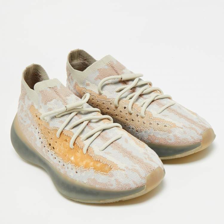 Pre Owned Yeezy x Adidas Yeezy Boost 380 Size 45.5 Multicolor Knit Fabric pepper Low Top Sneakers