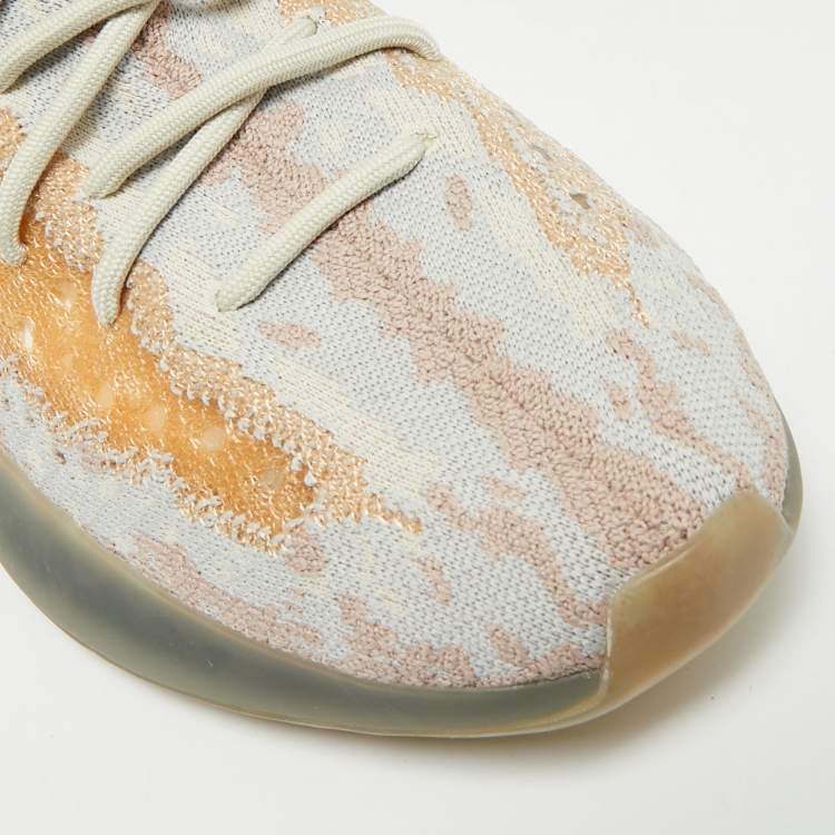 Pre Owned Yeezy x Adidas Yeezy Boost 380 Size 45.5 Multicolor Knit Fabric pepper Low Top Sneakers