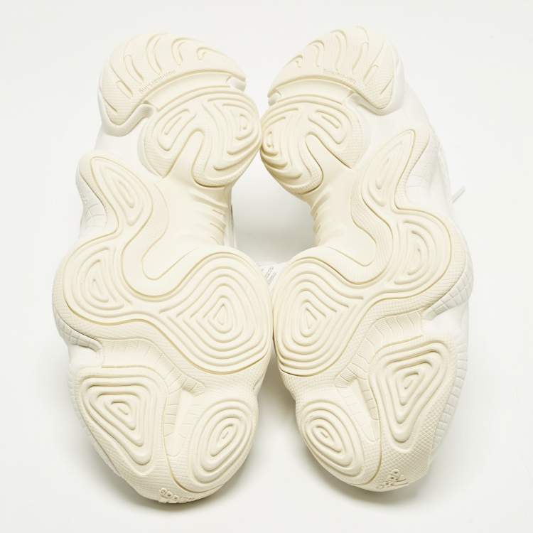 Pre Owned Yeezy x Adidas 500 Size 44 Cream Mesh and Suede Low Top Sneakers