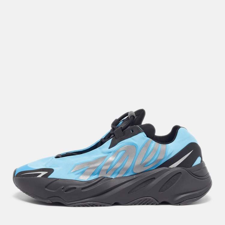 Pre Owned Yeezy x Adidas Boost 700 MNVN Size 41.5 Blue Nylon Bright Cyan Low Top Sneakers