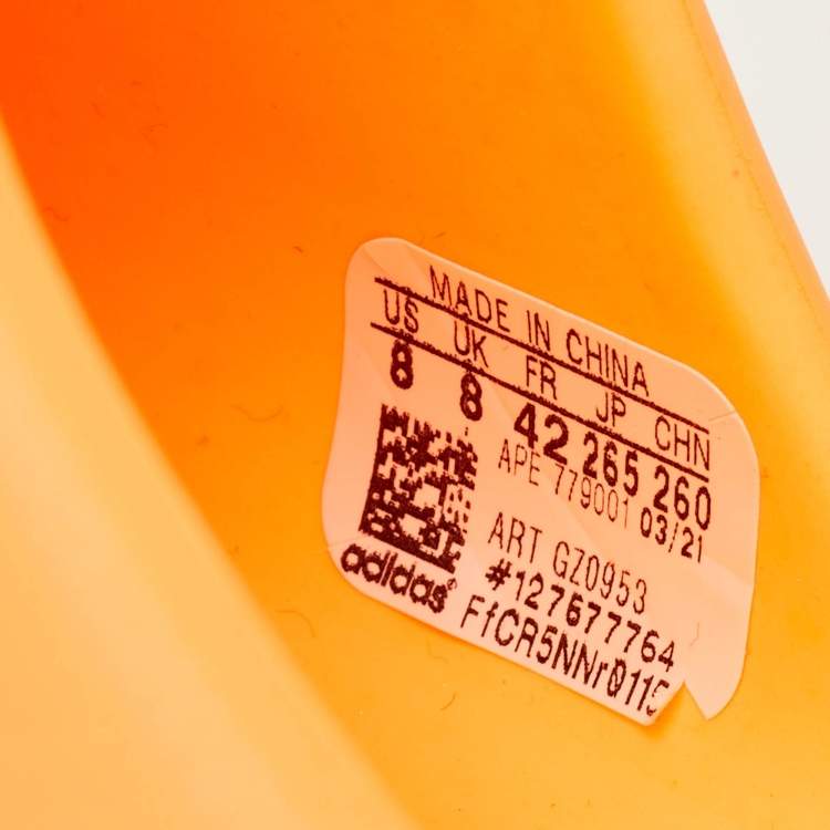 Pre Owned Yeezy x Adidas Size 42 Orange Enfora Rubber Pool Slide