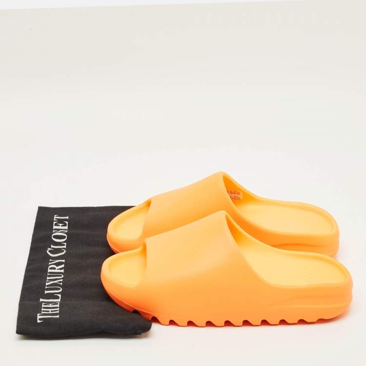 Pre Owned Yeezy x Adidas Size 42 Orange Enfora Rubber Pool Slide