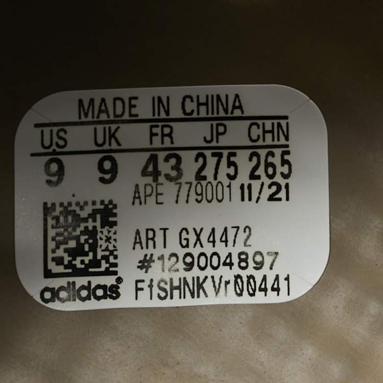 Pre Owned Yeezy x Adidas Foam RNNR Stone Sage Size 43 Grey Rubbber Slip On Sneakers