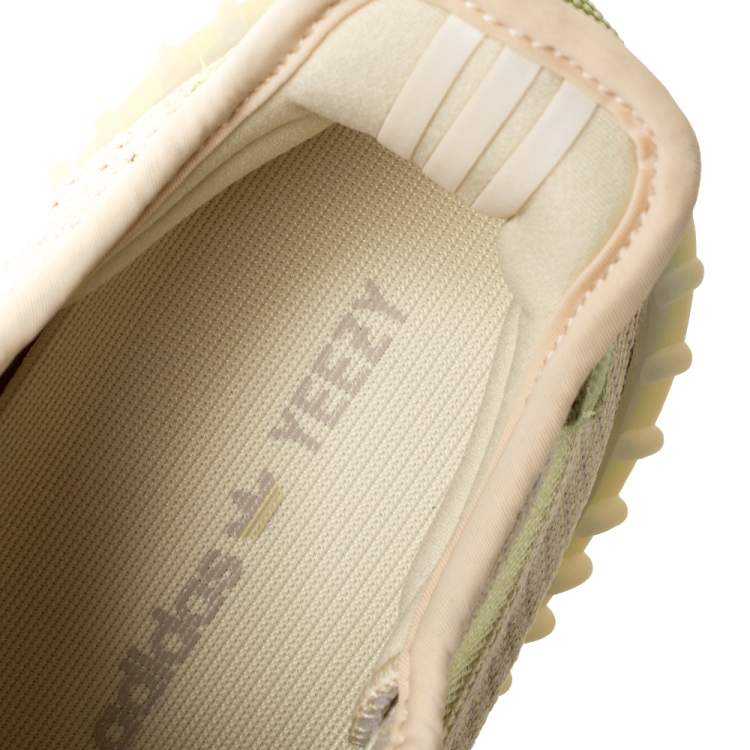 Pre Owned Yeezy x Adidas Flax Cotton Knit Boost 350 V2 Sneakers Size 44