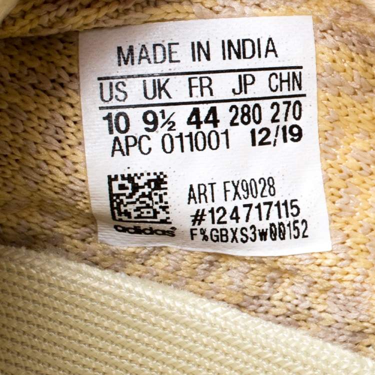 Pre Owned Yeezy x Adidas Flax Cotton Knit Boost 350 V2 Sneakers Size 44