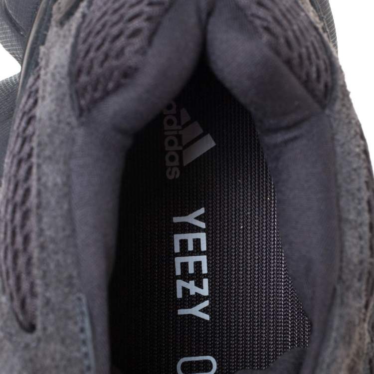 Pre Owned Yeezy x Adidas Grey Suede And Mesh Yeezy 500 Utility Black Sneakers Size 40