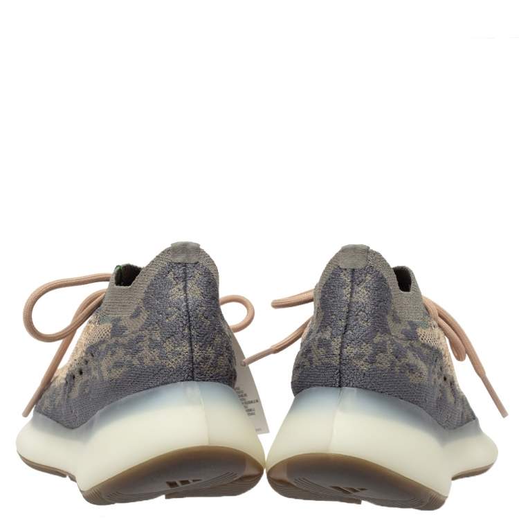 Pre Owned Yeezy x Adidas Grey Cotton Knit Boost 380 Mist Reflective Sneakers Size 36