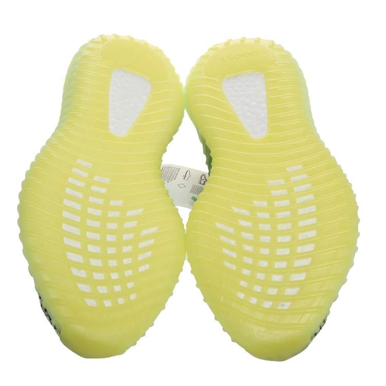مملوكة مسبقًا Yeezy x Adidas Green Knit Fabric Boost 350 V2 Yeezreel Reflective Sneakers Size 41.5
