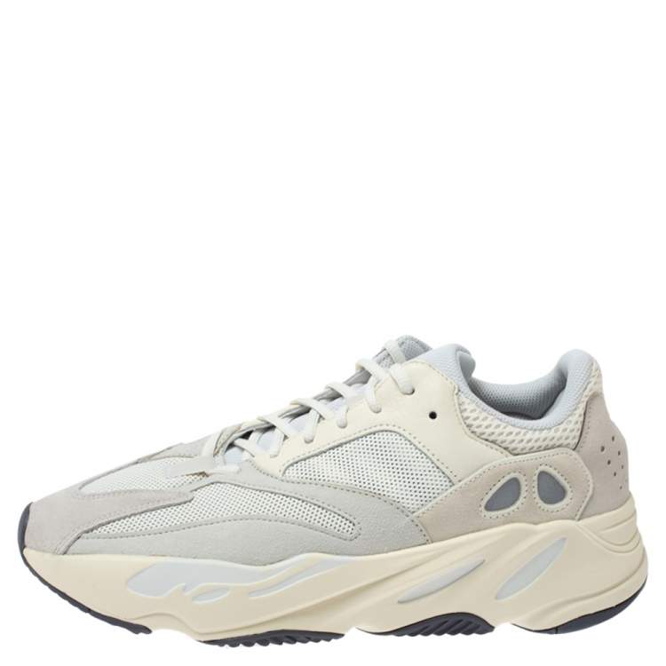 Pre Owned Yeezy x Adidas White Analog Boost 700 Sneakers Size 46 2/3