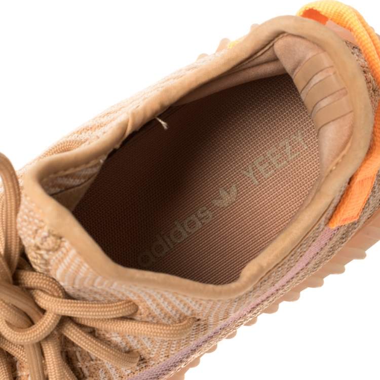 Pre Owned Yeezy x Adidas Clay Knit Fabric And Mesh Boost 350 V2 Tail Light Sneakers Size 42
