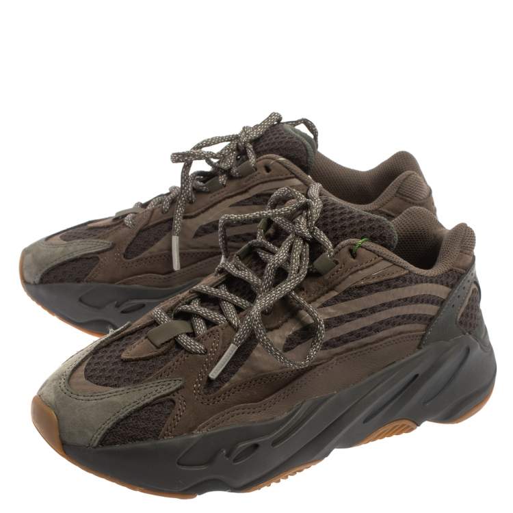Pre Owned Yeezy x Adidas Grey Boost 700 V2 Geode Sneakers Size 38