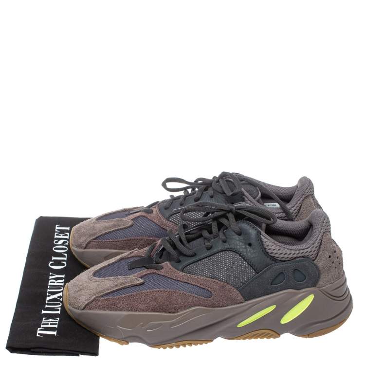 Pre Owned Yeezy x Adidas Grey Suede And Mesh Boost 700 Mauve Sneakers Size 42 2/3
