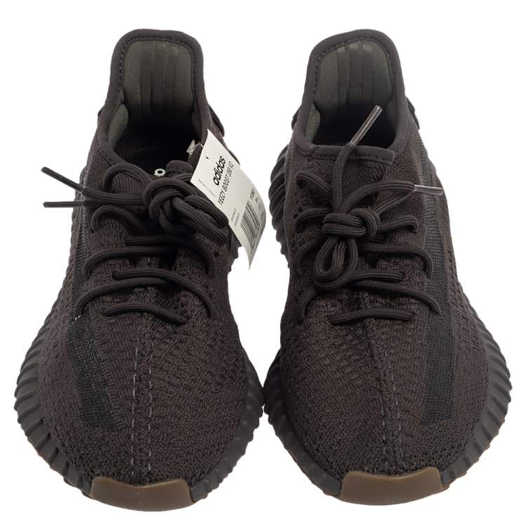 Pre Owned Yeezy x adidas Black Knit Boost 350 V2 Cinder Sneakers 42 2/3
