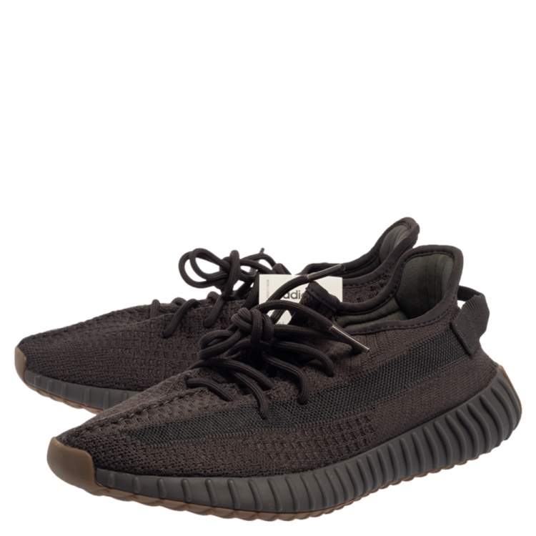 Pre Owned Yeezy x adidas Black Knit Boost 350 V2 Cinder Sneakers 42 2/3